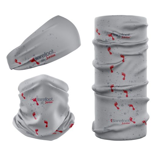 Barefoot Junkie Seamless Mulifunctional Scarf Grey Red