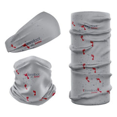 Barefoot Junkie Seamless Mulifunctional Scarf Grey Red