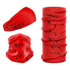 Barefoot Junkie Seamless Mulifunctional Scarf Red Black