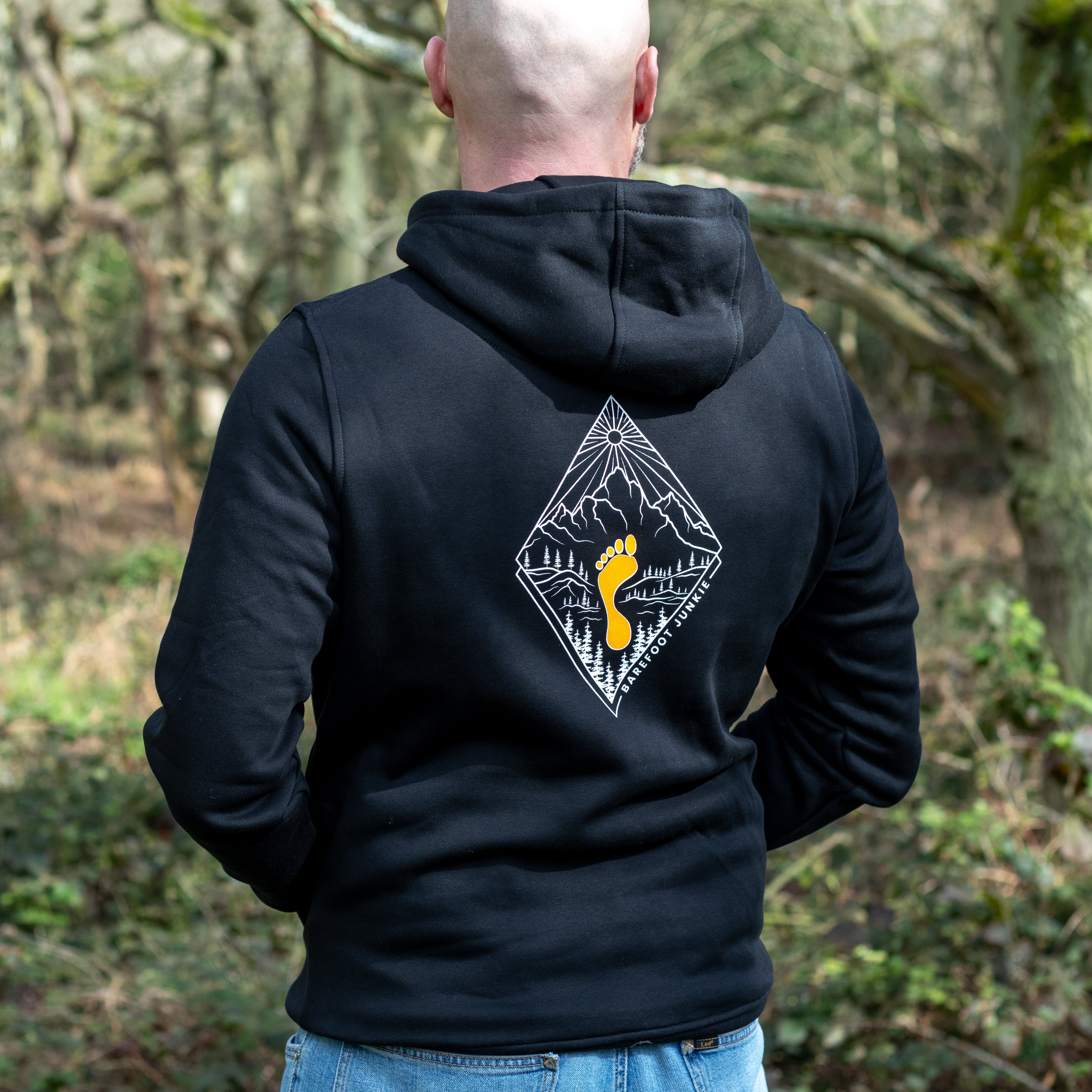 Barefoot Junkie Diamond Love Hoodie Black (Unisex Fit)