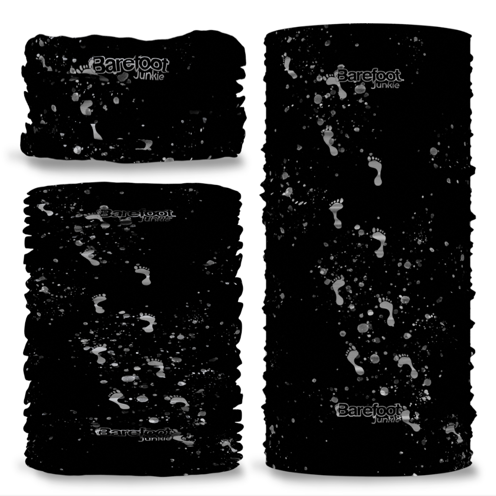 Barefoot Junkie Seamless Mulifunctional Scarf Black Grey