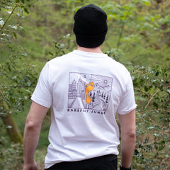 Barefoot Junkie Night & Day T-Shirt White (Unisex Fit)