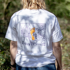 Barefoot Junkie Night & Day T-Shirt White (Unisex Fit)